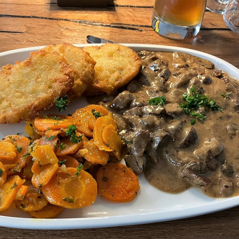 Restaurant Die Wilgans, Gericht, Zürcher Geschnetzeltes