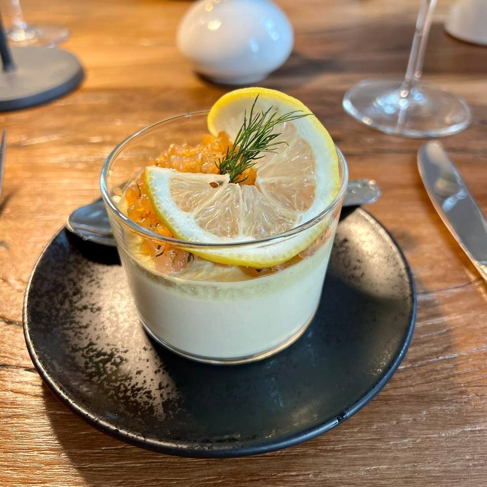 Restaurant Die Wilgans, Gericht, Spargel-Panna-Cotta