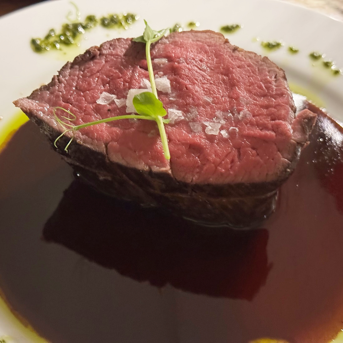 Restaurant Die Wilgans, Gericht, Erdbeer-Rhabarber-Ragout